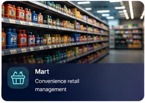 Convenience mart shelves